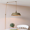 Balmoral Plug-In Pendant in Antiqued Brass 