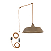 Balmoral Plug-In Pendant with Inline Switch in Antiqued Brass