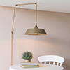Balmoral Plug-In Pendant with Inline Switch in Antiqued Brass