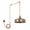 Exeter Plug-In Pendant in Antiqued Brass 