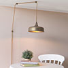 Exeter Plug-In Pendant in Antiqued Brass 