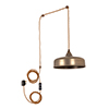 Exeter Plug-In Pendant with Inline Switch in Antiqued Brass