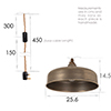 Exeter Plug-In Pendant with Inline Switch in Antiqued Brass