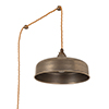 Exeter Plug-In Pendant with Inline Switch in Antiqued Brass