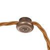 Exeter Plug-In Pendant with Inline Switch in Antiqued Brass