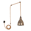 Barbican Plug-In Pendant in Antiqued Brass