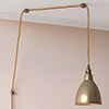 Barbican Plug-In Pendant in Antiqued Brass