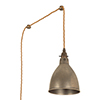 Barbican Plug-In Pendant in Antiqued Brass