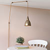 Barbican Plug-In Pendant in Antiqued Brass