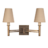 Elmwood Angled Wall Light in Antiqued Brass