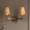 Elmwood Angled Wall Light in Antiqued Brass