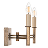 Elmwood Angled Wall Light in Antiqued Brass