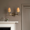 Elmwood Angled Wall Light in Antiqued Brass