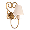 Single Jalousie Wall Light in Old Gold