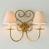 Double Jalousie Wall Light in Old Gold