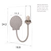 Single Saunton Bathroom Light in Stone