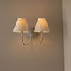 Double Saunton Bathroom Light in Stone