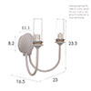 Double Saunton Bathroom Light in Stone