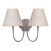 Double Saunton Bathroom Light in Stone