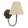 Single Saunton Bathroom Light in Antiqued Brass