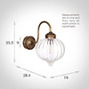 Mia Bathroom/Outdoor Wall Light in Antiqued Brass