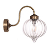 Mia Bathroom/Outdoor Wall Light in Antiqued Brass