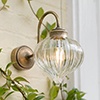 Mia Bathroom/Outdoor Wall Light in Antiqued Brass