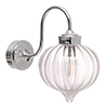 Mia Bathroom/Outdoor Wall Light in Nickel