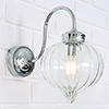 Mia Bathroom/Outdoor Wall Light in Nickel