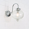 Mia Bathroom/Outdoor Wall Light in Nickel