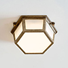 Gladstone Flush Fitting Light in Antiqued Brass