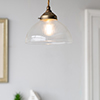 Shotley Fine Fluted Pendant Light in Antiqued Brass