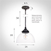 Shotley Glass Pendant Light in Matt Black