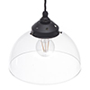 Shotley Glass Pendant Light in Matt Black