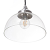 Shotley Glass Pendant Light in Nickel