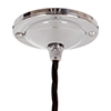 Shotley Glass Pendant Light in Nickel