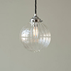 Putney Glass Pendant Light in Nickel