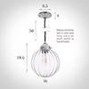 Putney Glass Pendant Light in Nickel