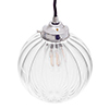 Putney Glass Pendant Light in Nickel