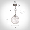 Putney Glass Pendant Light in Polished