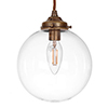 Compton Glass Pendant Light in Antiqued Brass