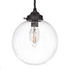 Compton Glass Pendant Light in Matt Black