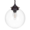 Compton Glass Pendant Light in Matt Black