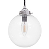 Compton Glass Pendant Light in Nickel