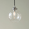 Compton Glass Pendant Light in Nickel