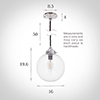 Compton Glass Pendant Light in Nickel
