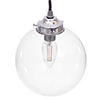 Compton Glass Pendant Light in Nickel