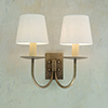 Double Smuggler's Wall Light in Antiqued Brass