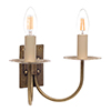 Double Smuggler's Wall Light in Antiqued Brass