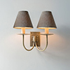 Double Smuggler's Wall Light in Antiqued Brass